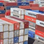 stacked sea containers