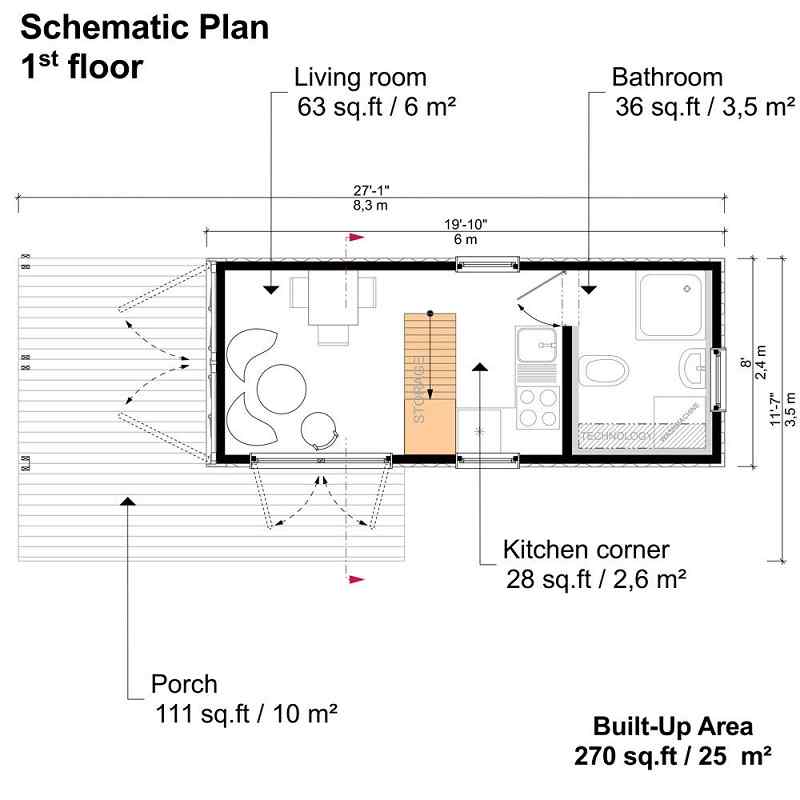 schematic plan of 1st floor