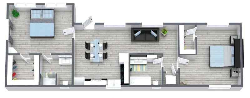 l-shaped house plan