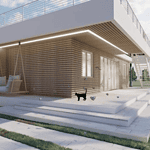 A white home container from Global Modulars
